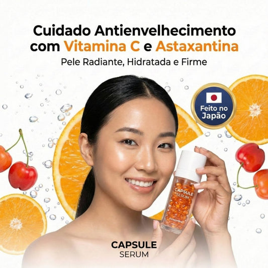 Capsule Serum Astaxantina 30ml - Anti-idade, Hidratação, Poros, Firmeza