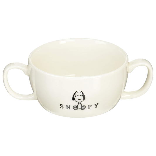 Tigela de Sopa Snoopy com Alça Dupla – Peanuts (Porcelana, 210 ml)