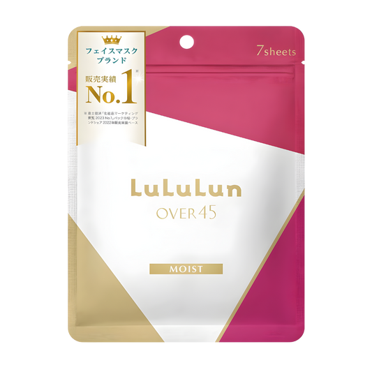 LuLuLun Máscara Facial em Folha OVER45 Camellia Pink Moist (7 unidades)
