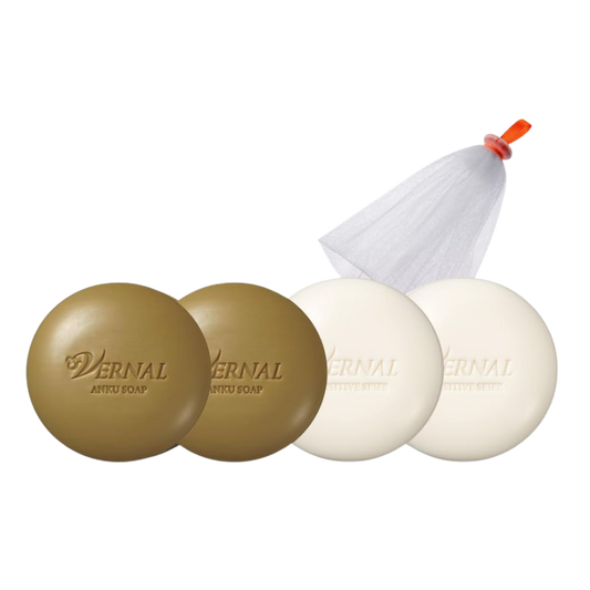 Vernal Basic Soap Set 4pcs (Anku 90g x2 + Sensitive 90g x2)