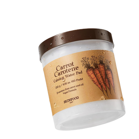 SKINFOOD Carrot Carotene Calming Water Pad 60 unidades - Discos com Cenoura