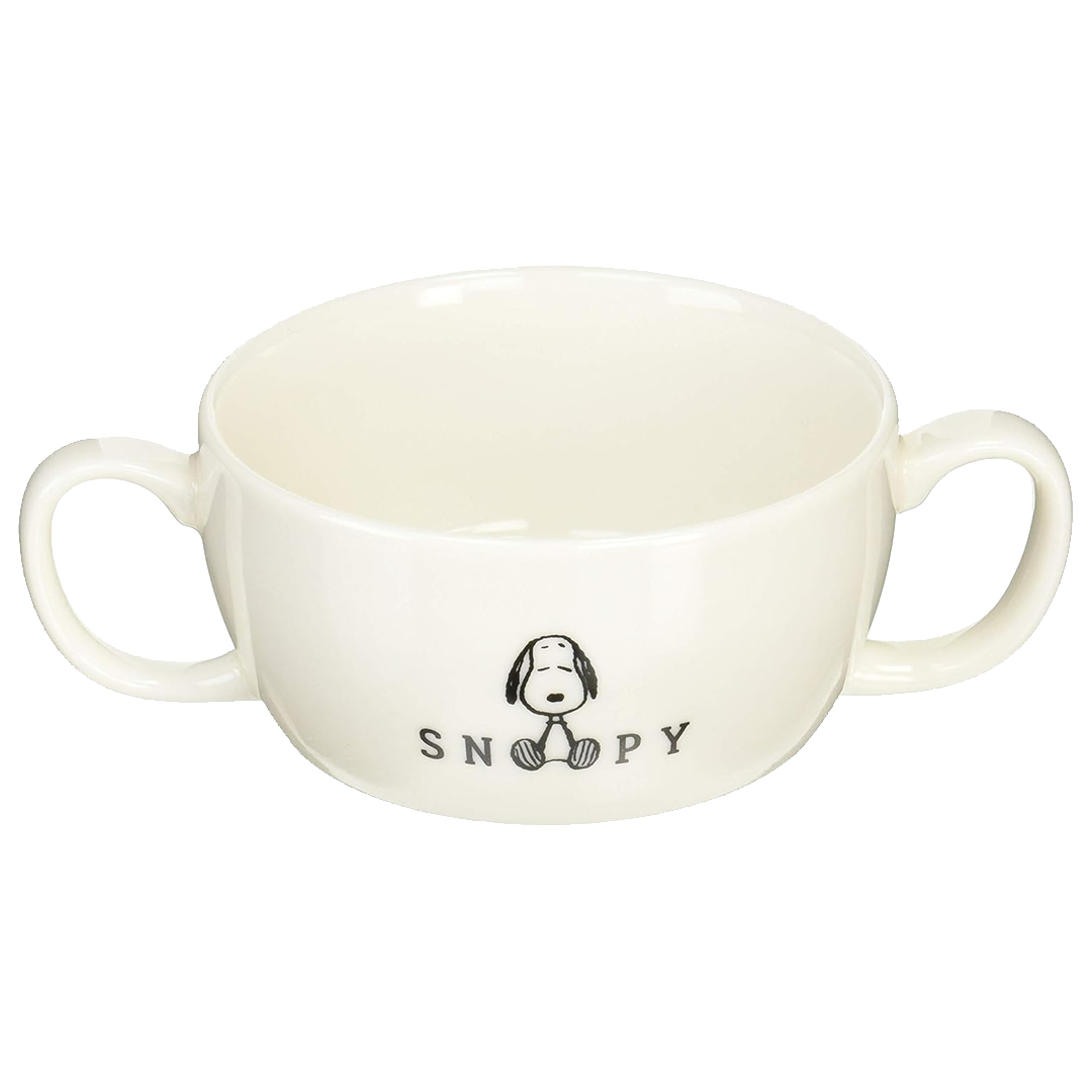 Tigela de Sopa Snoopy com Alça Dupla – Peanuts (Porcelana, 210 ml)