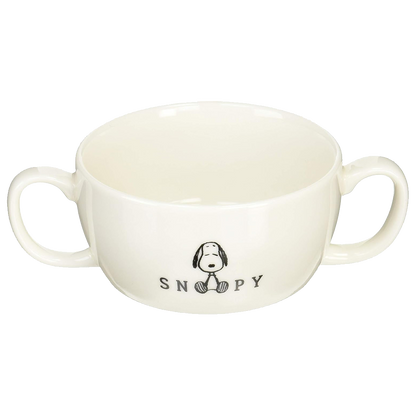 Tigela de Sopa Snoopy com Alça Dupla – Peanuts (Porcelana, 210 ml)