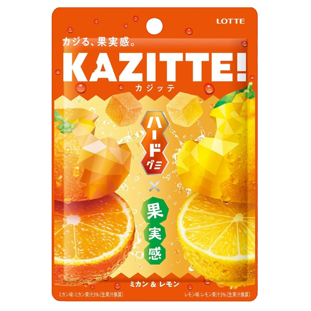 Lotte Kazitte – Bala de Gelatina Tangerina & Limão 80 g