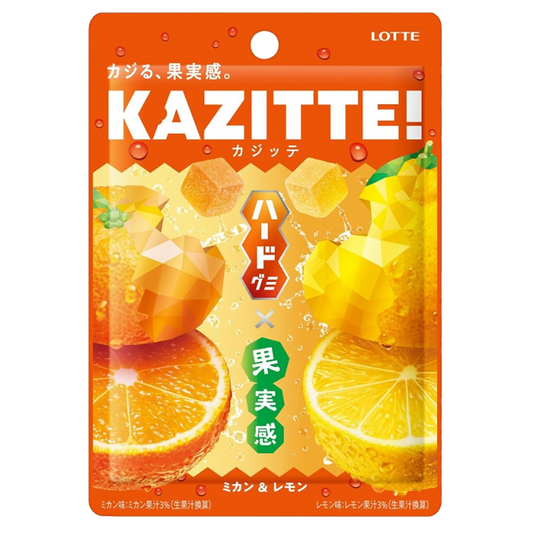 Lotte Kazitte – Bala de Gelatina Tangerina & Limão 80 g