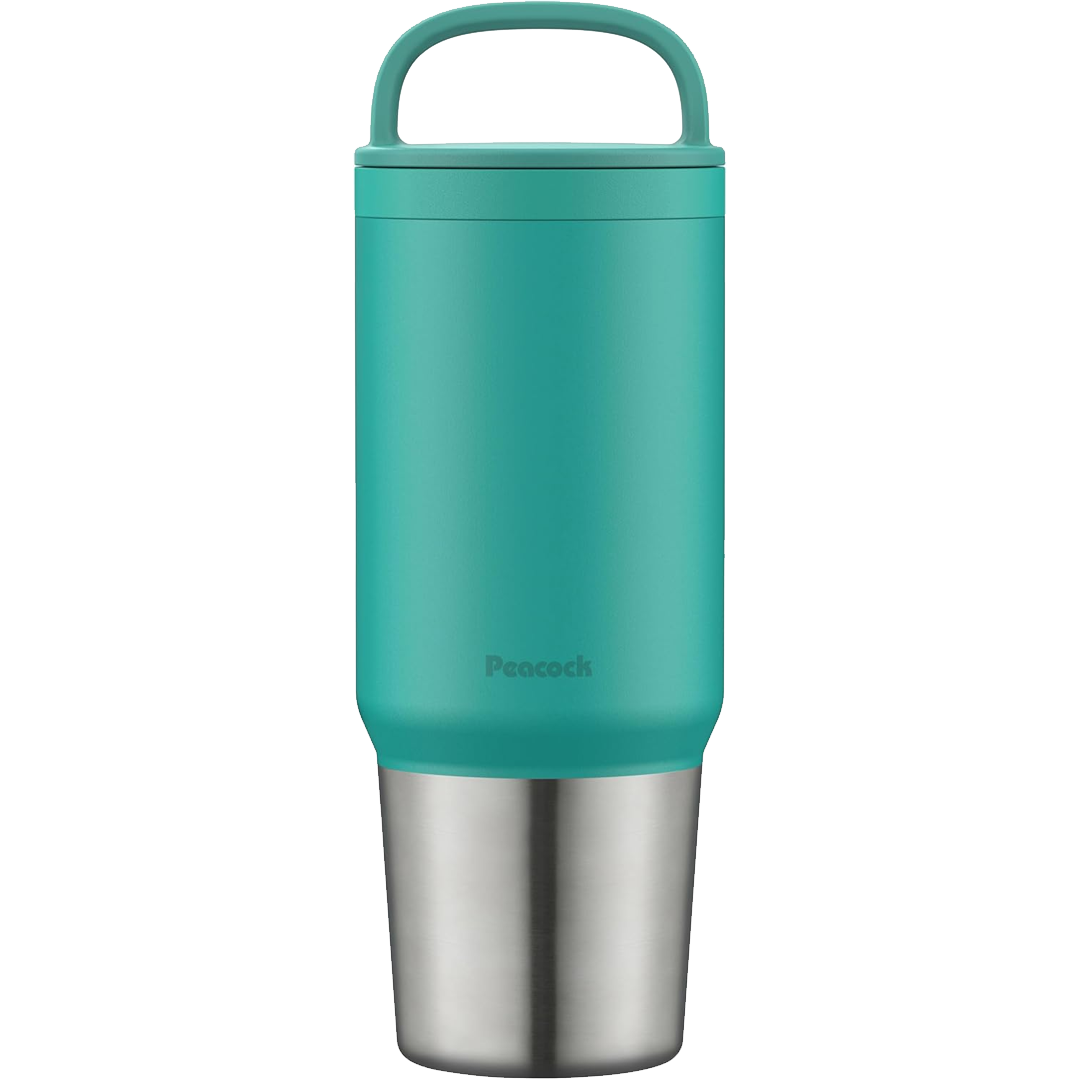 Garrafa Térmica 800ml Peacock com Alça e Tampa de Rosca – Inox