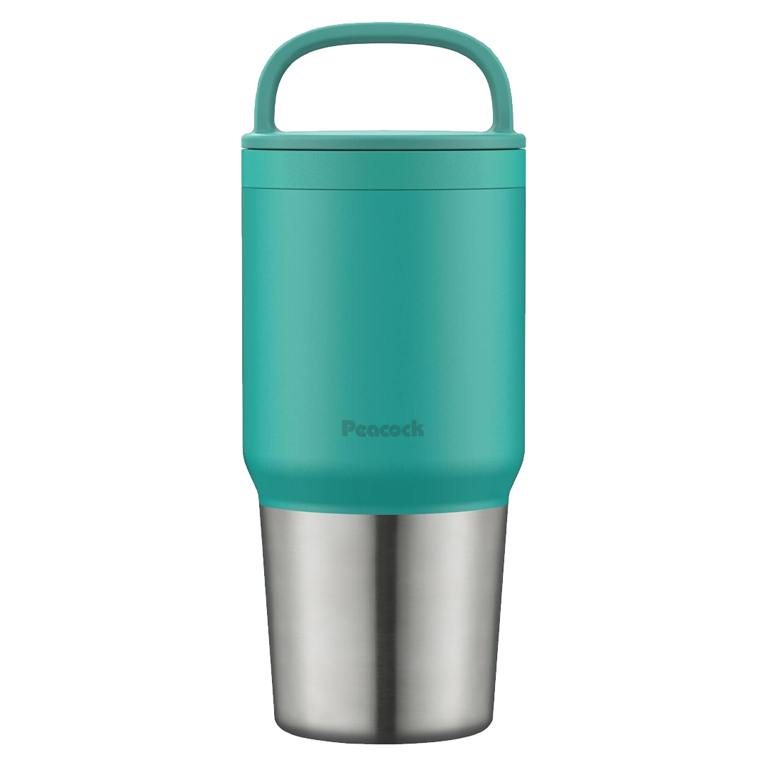 Garrafa Térmica 600ml Peacock com Alça e Tampa de Rosca – Inox