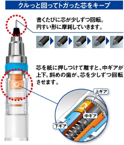 Lapiseira Uni Kuru Toga 0,5 mm mecanismo