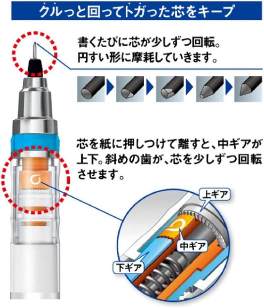 Lapiseira Uni Kuru Toga 0,5 mm mecanismo