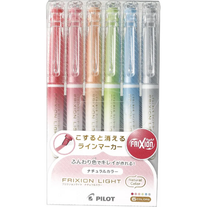 Marca-texto PILOT Friction Light – 6 cores naturais