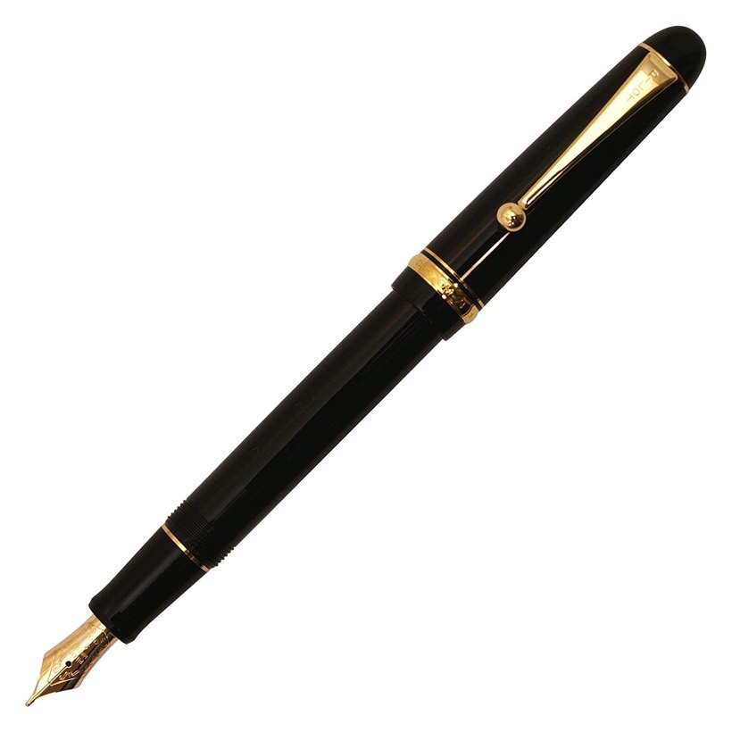 Caneta Tinteiro Pilot Custom 74 Preta — Pena de Ouro 14K Fina (F), Original do Japão