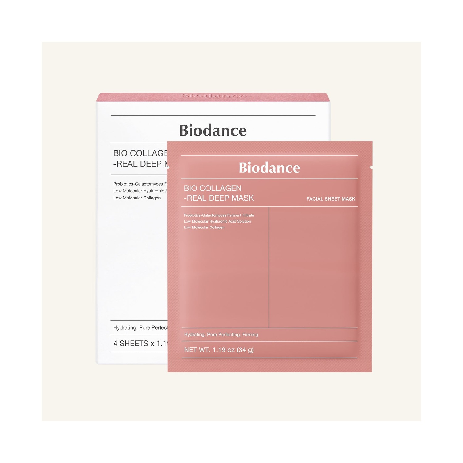 Biodance Bio-Collagen Real Deep Mask — Máscara Facial em Hidrogel, 4 unidades — imagem 2