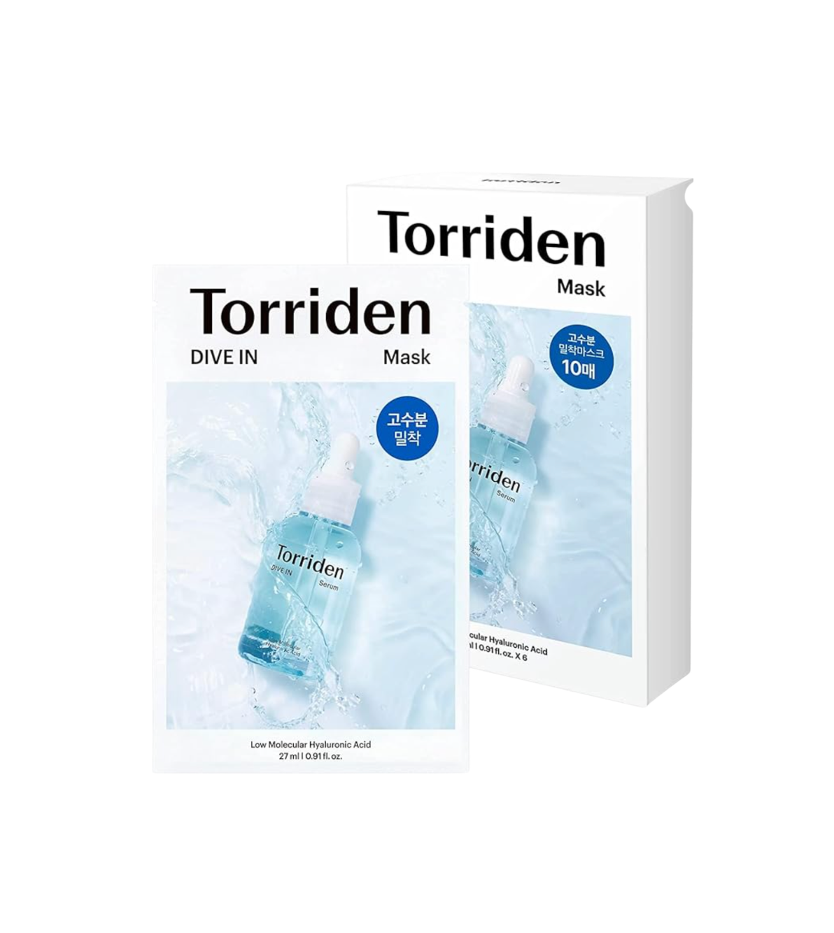Torriden Máscara Facial Dive-In Ácido Hialurônico — 10 unidades