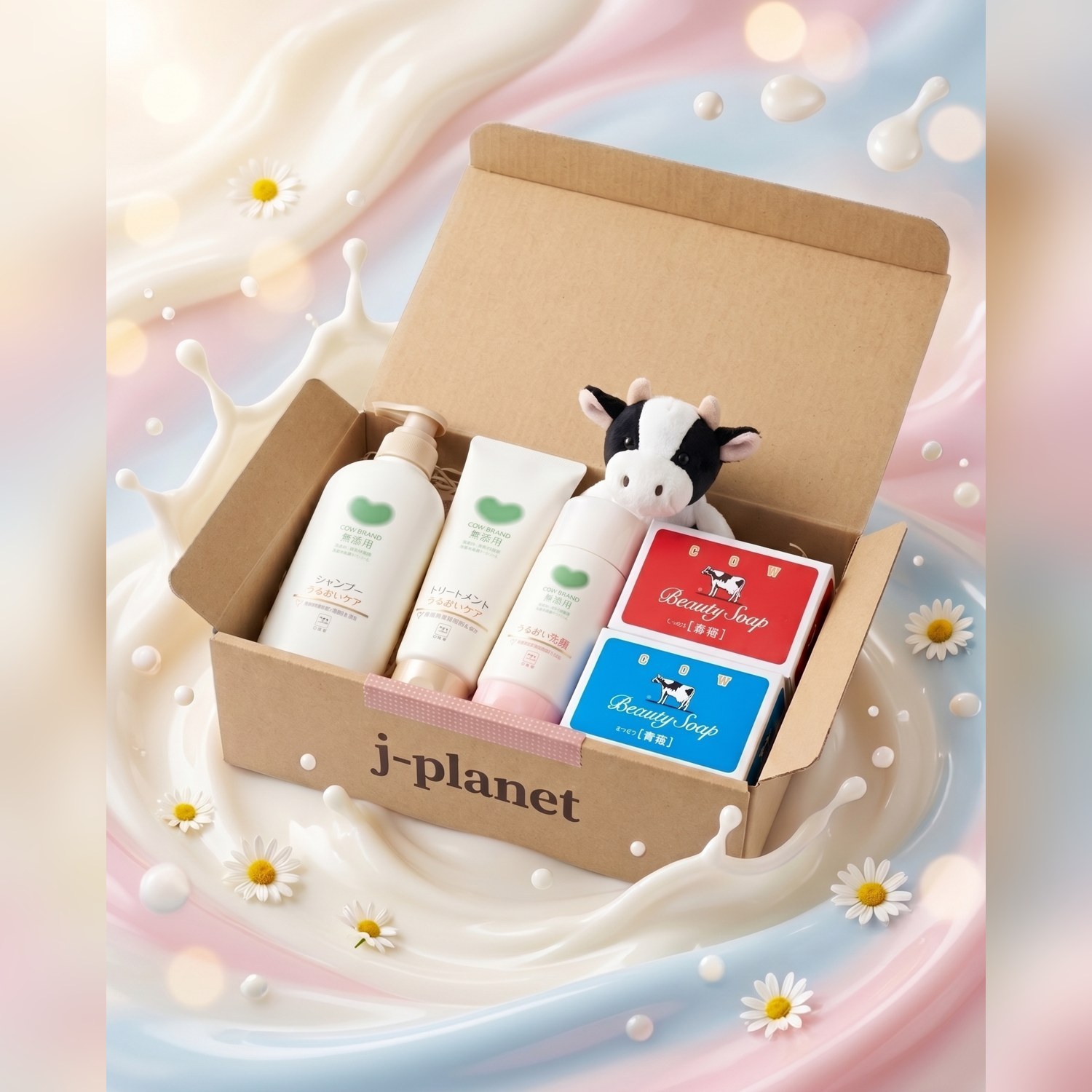 Box Cow Brand Mutenka Pele Sensível + Pelúcia Vaquinha (7 itens)