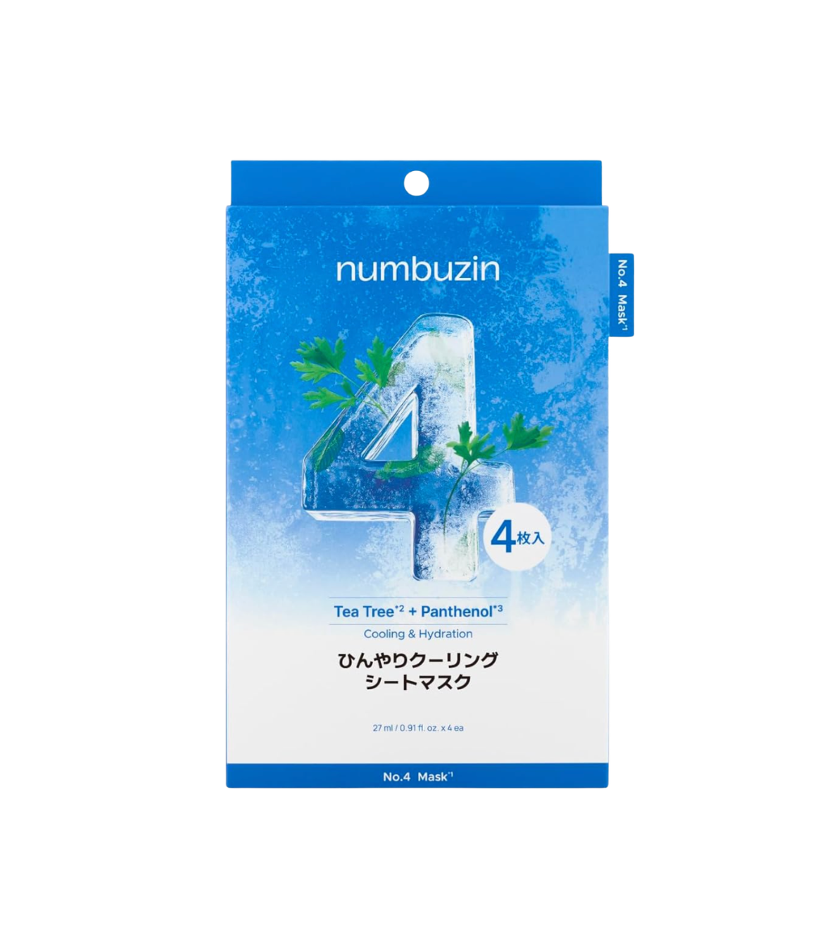 numbuzin Máscara Facial Nº4 Efeito Refrescante — 4 unidades
