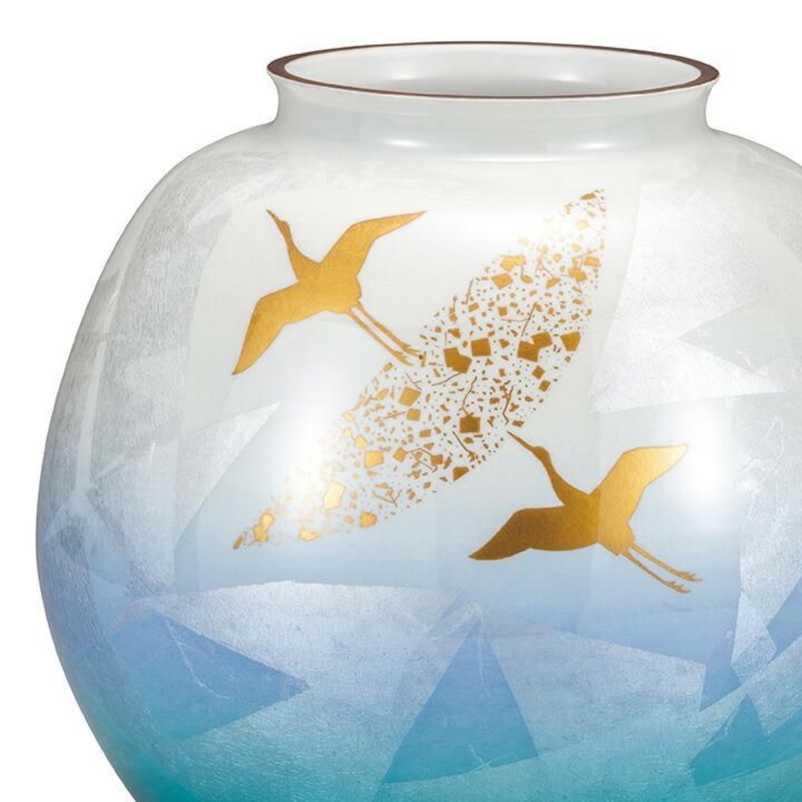 Grande Tigela Ornamental de Porcelana Kutani — motivo dragão em azul (sometsuke), ~29,5 cm — imagem 2