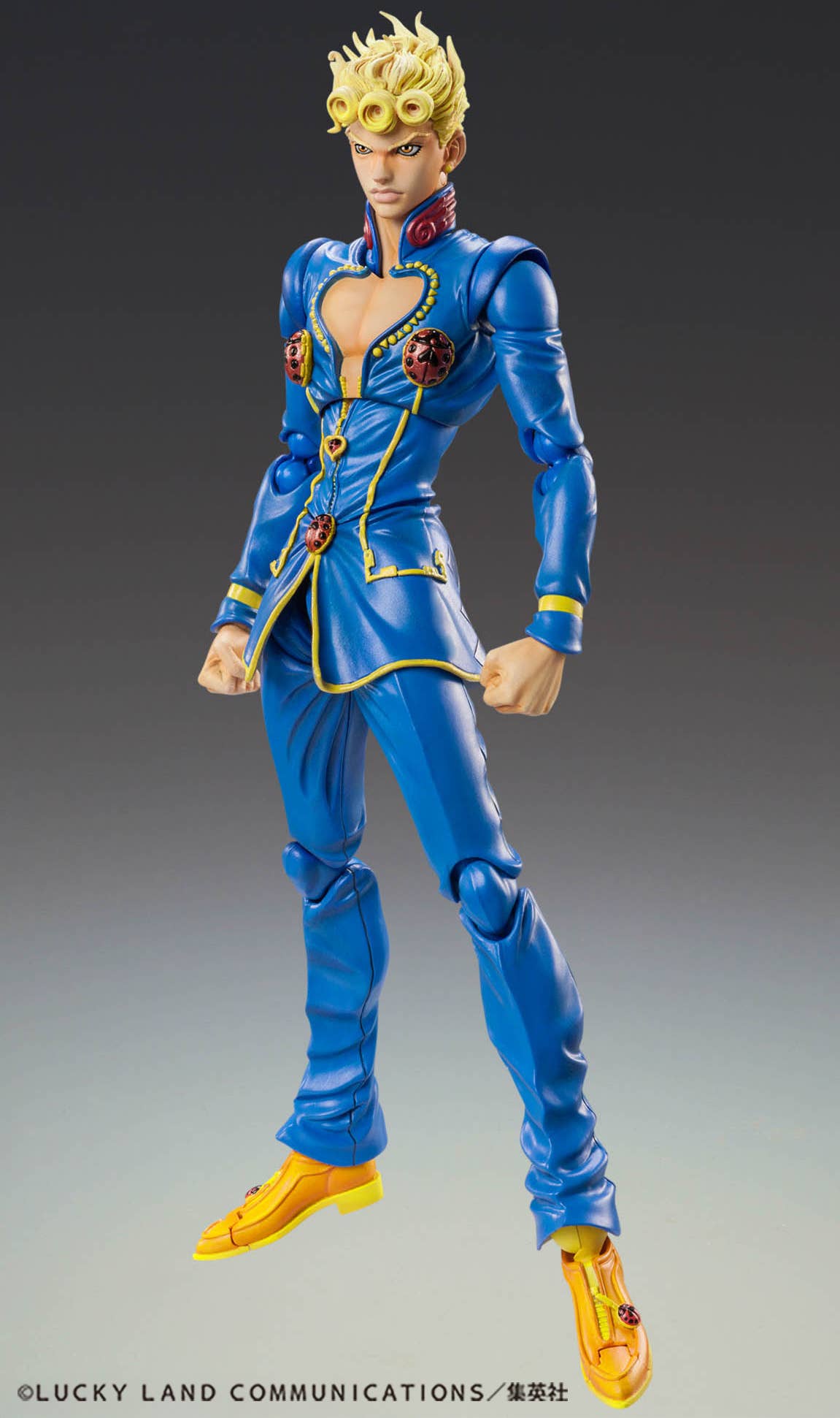 JoJo's Bizarre Adventure Parte 5 Super Action Statue (Chozokado) Giorno Giovanna Second — Action Figure Articulada Medicos (16cm)