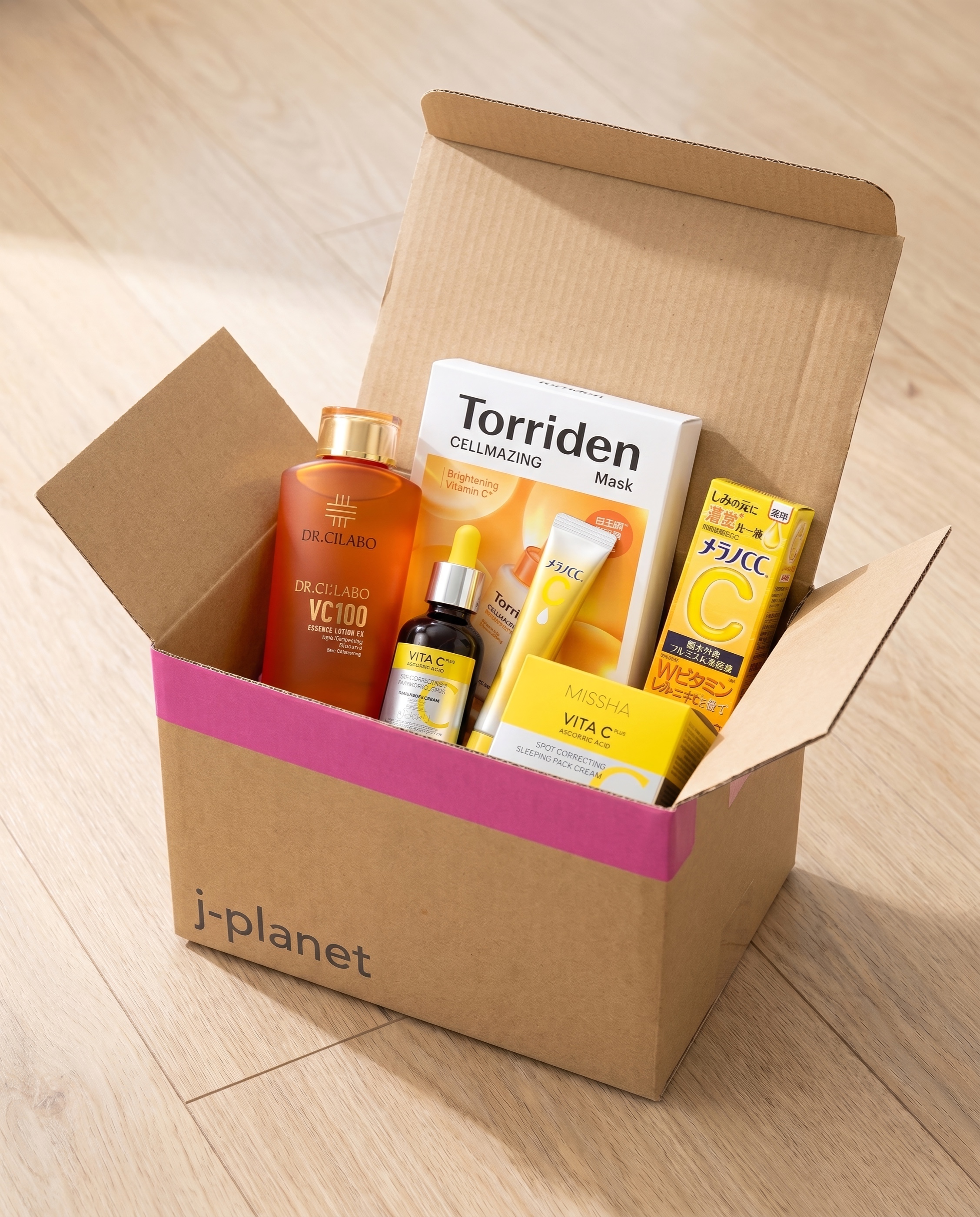 Box Glow Vitamina C - Viço & Tom Uniforme (5 itens full-size do Japão) — imagem 1